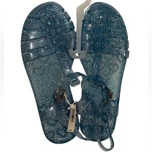 Girls Jelly sandals blue NWT